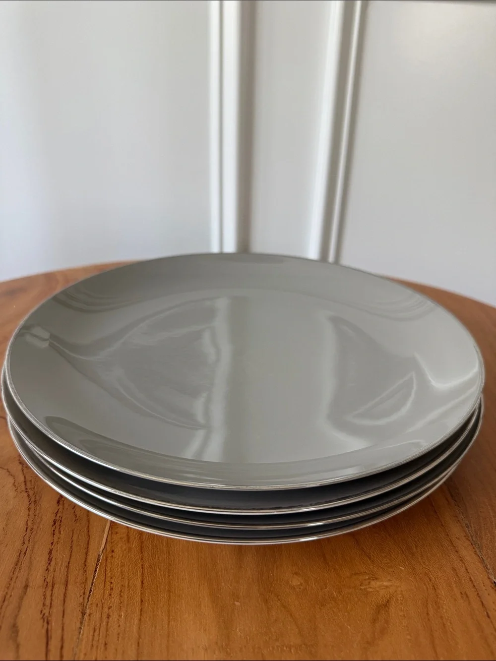 Franciscan China Burchbark Grey With Platinum Trim Dinner 10.5